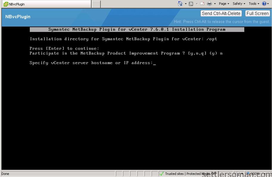 Installing and configuring NetBackup plugin for VMware vCenter 12