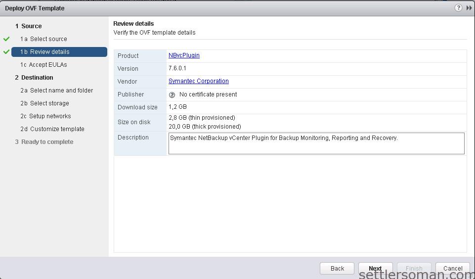 Installing and configuring NetBackup plugin for VMware vCenter 4