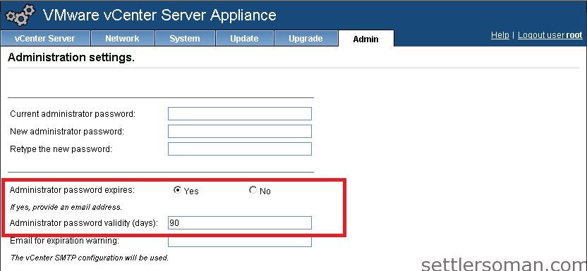 Reset root password on vCenter Appliance 5.5 - 5