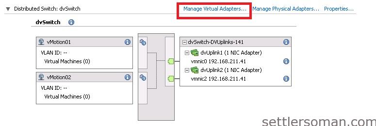 Set up Multi-NIC vMotion on vDS via vSphere Client 6