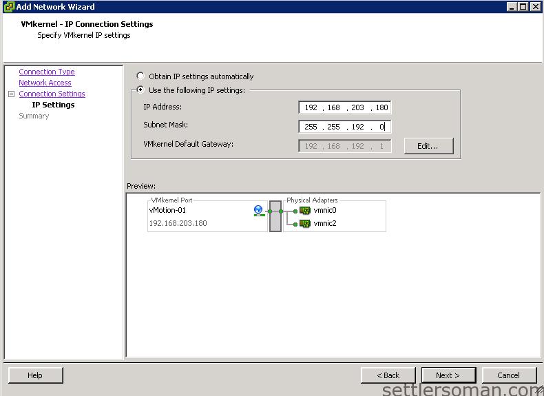Set up Multi-NIC vMotion on vSS via vSphere Client 4