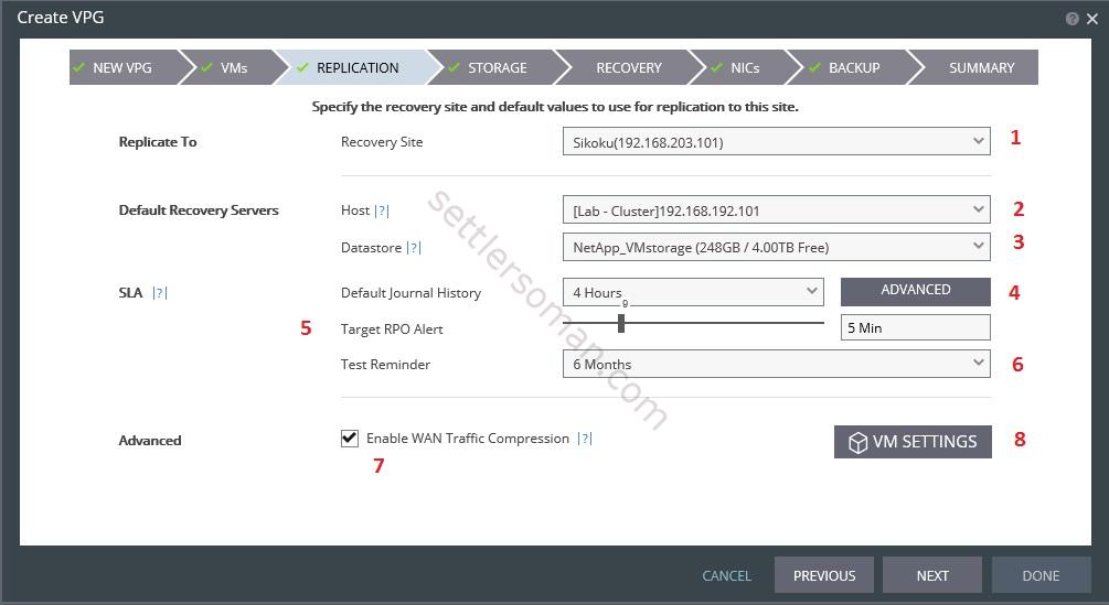 How to create and configure Zerto Virtual Protection Group (VPG) 3