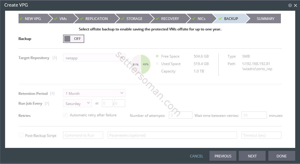 How to create and configure Zerto Virtual Protection Group (VPG) 9