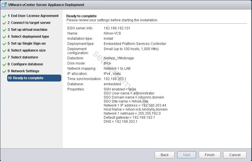 How to deploy the vCenter Server Appliance 6 with an Embedded Platform Services Controller - 13