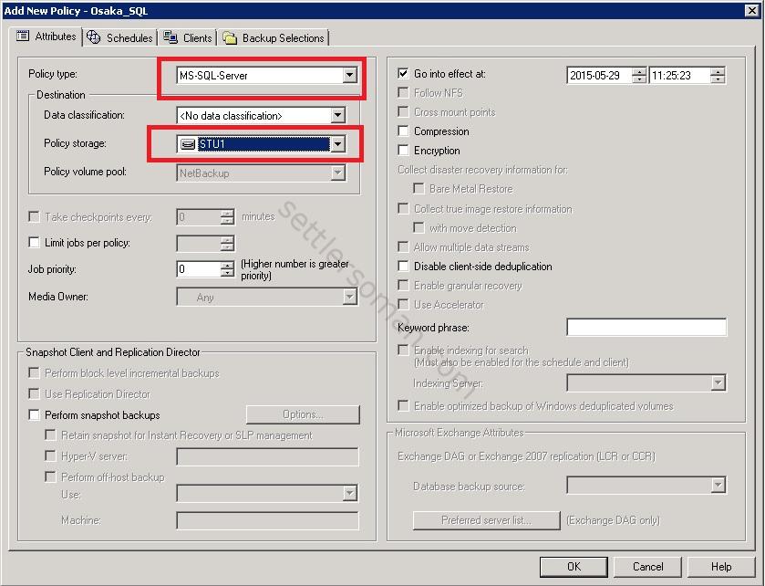 How to configure a NetBackup policy to protect Microsoft SQL databases 9
