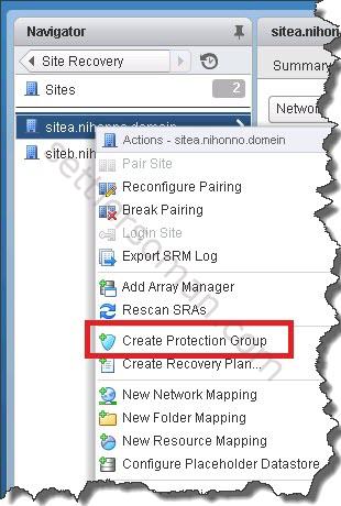 How to configure Protection Group SRM 1