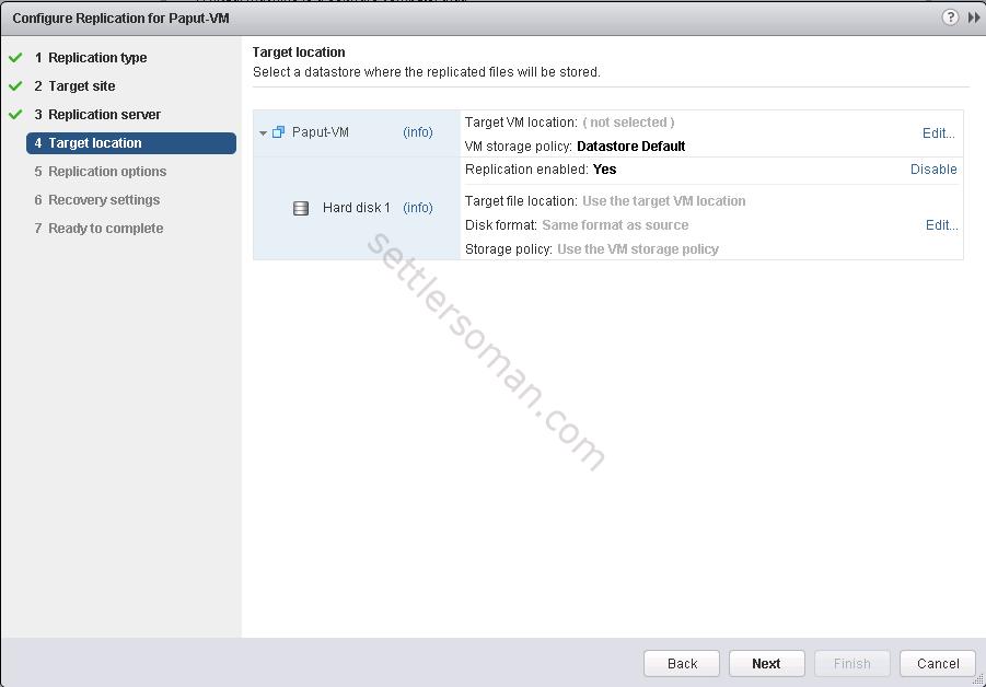 How to configure protection HBR 6.0 5