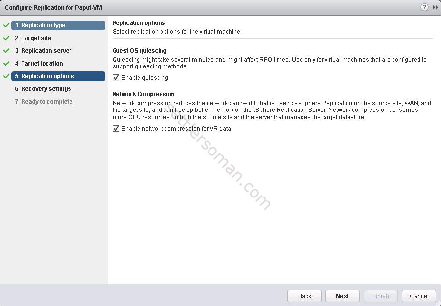 How to configure protection HBR 6.0 6