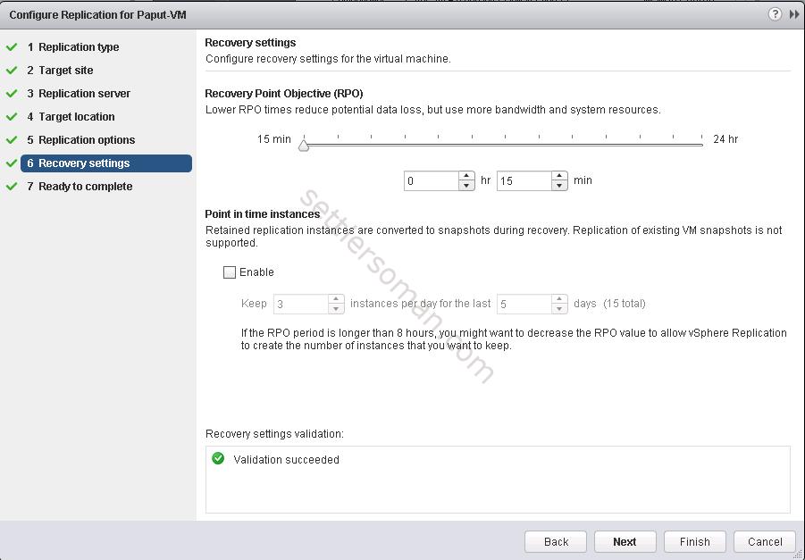 How to configure protection HBR 6.0 7