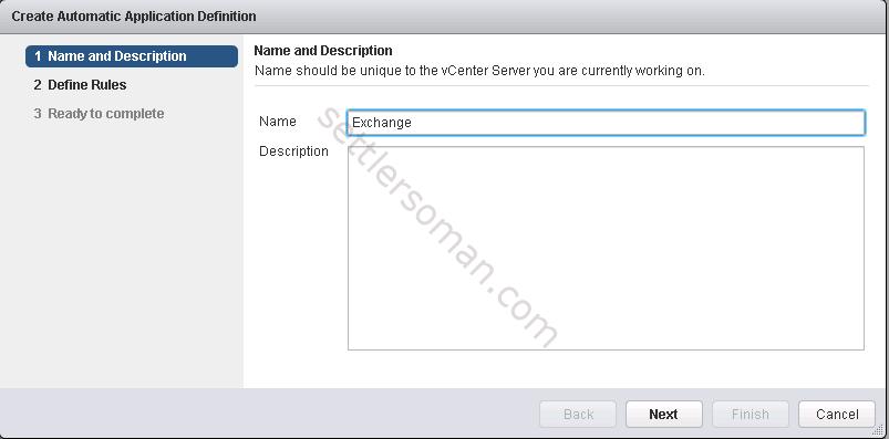 How to configure vRealize Infrastructure Navigator Application definition 2