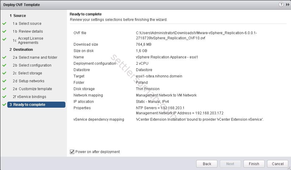 How to deploy OVF template on VMware vSphere 11