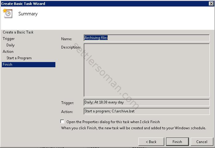 How to archive files using a NetBackup policy Windows task 7