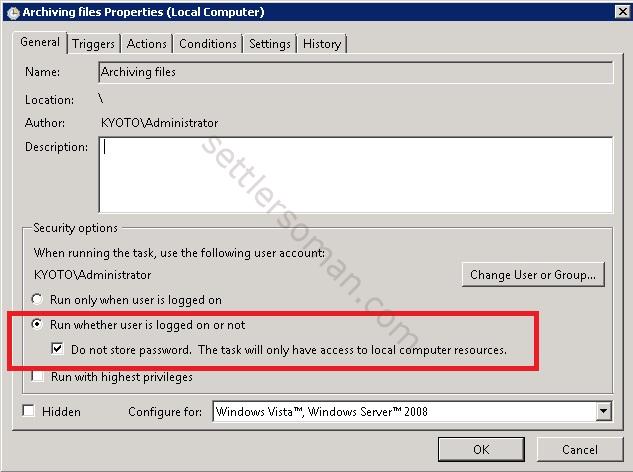 How to archive files using a NetBackup policy Windows task prop