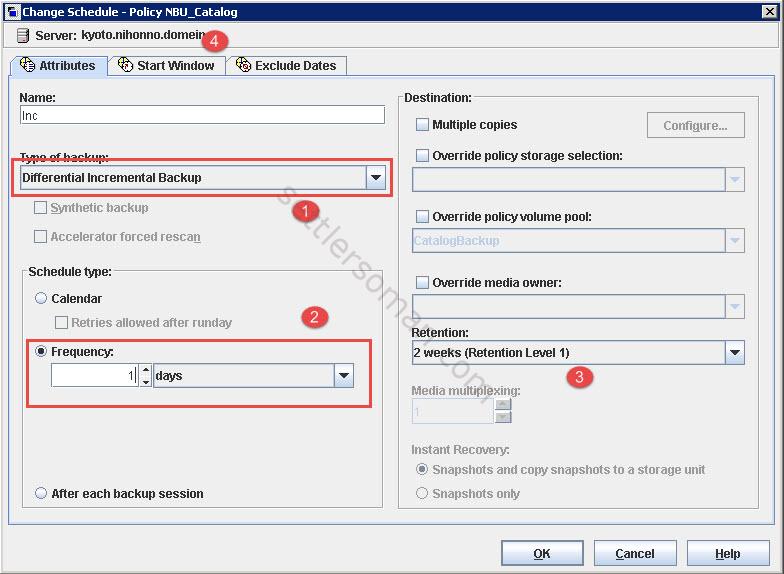 How to configure a backup policy to protect NetBackup Catalog 4