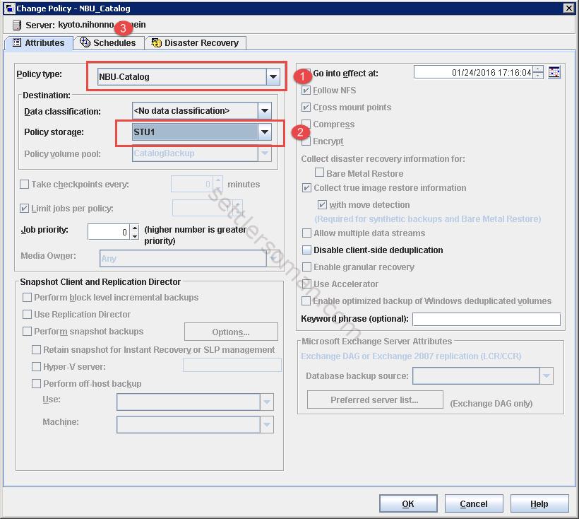 How to configure a backup policy to protect NetBackup Catalog