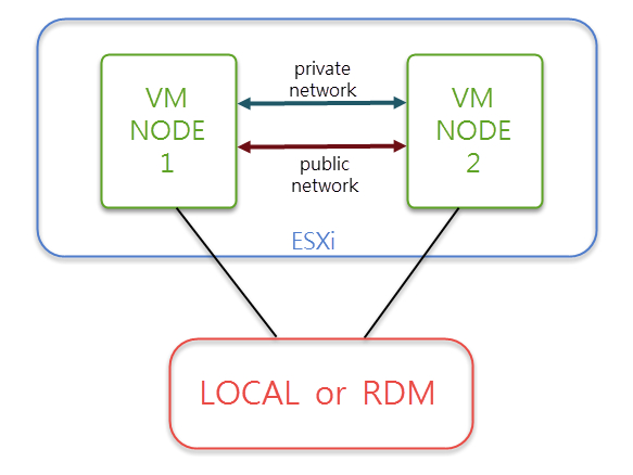 Microsoft Cluster of Virtual Machines (VM) on VMware vSphere - Single Host