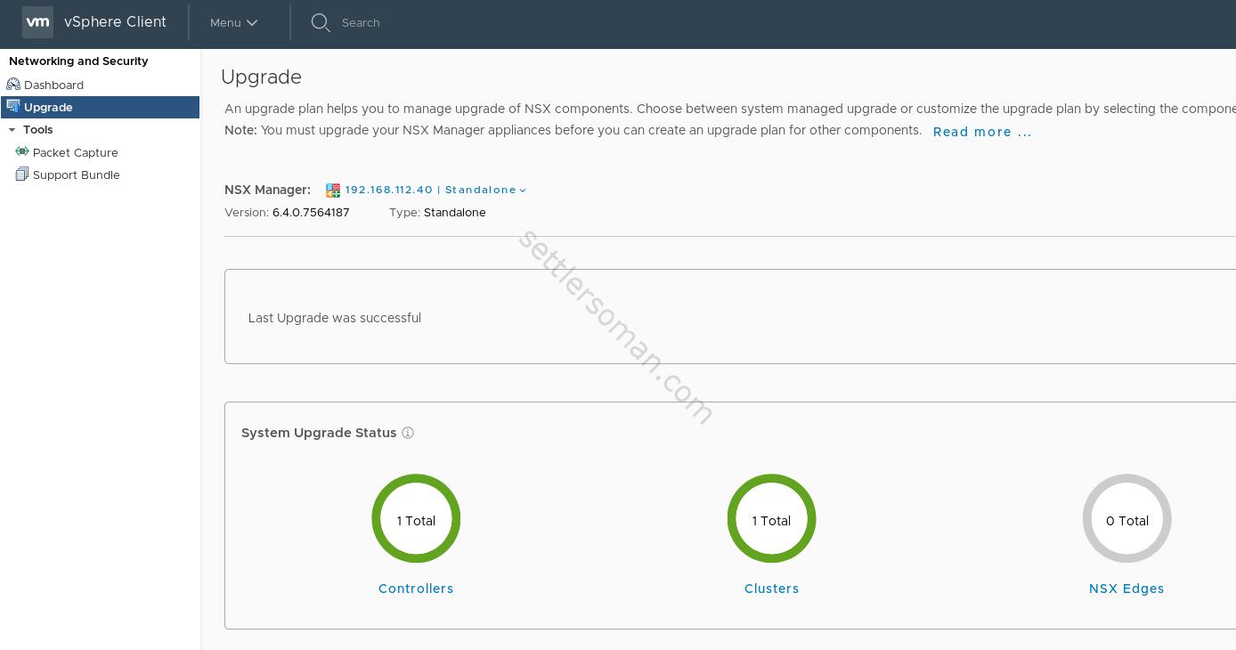 Whats new and how to one click upgrade to NSX - UI
