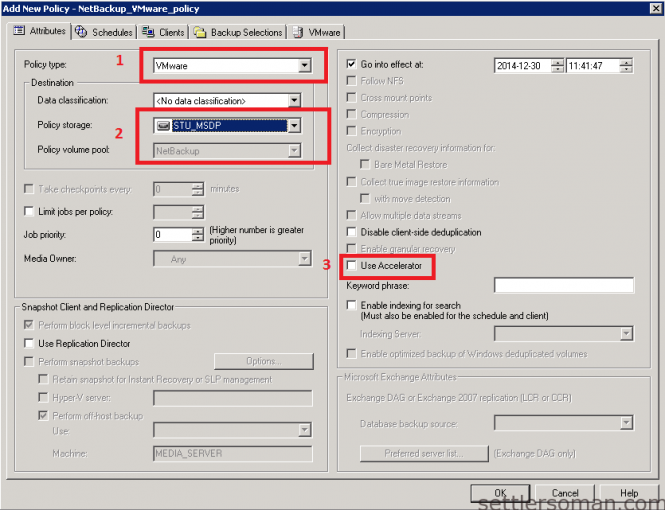 How to configure NetBackup policy to backup VMware VMs | Settlersoman ...