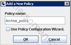 How to archive files using a NetBackup policy
